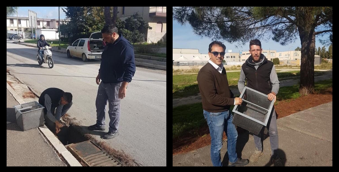 A Menfi manufatti in alluminio per evitare l'intasamento delle fogne