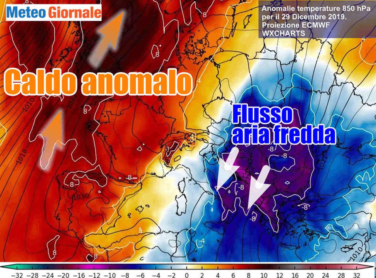 Tempo stabile da Natale a Capodanno, da sabato arriva il freddo