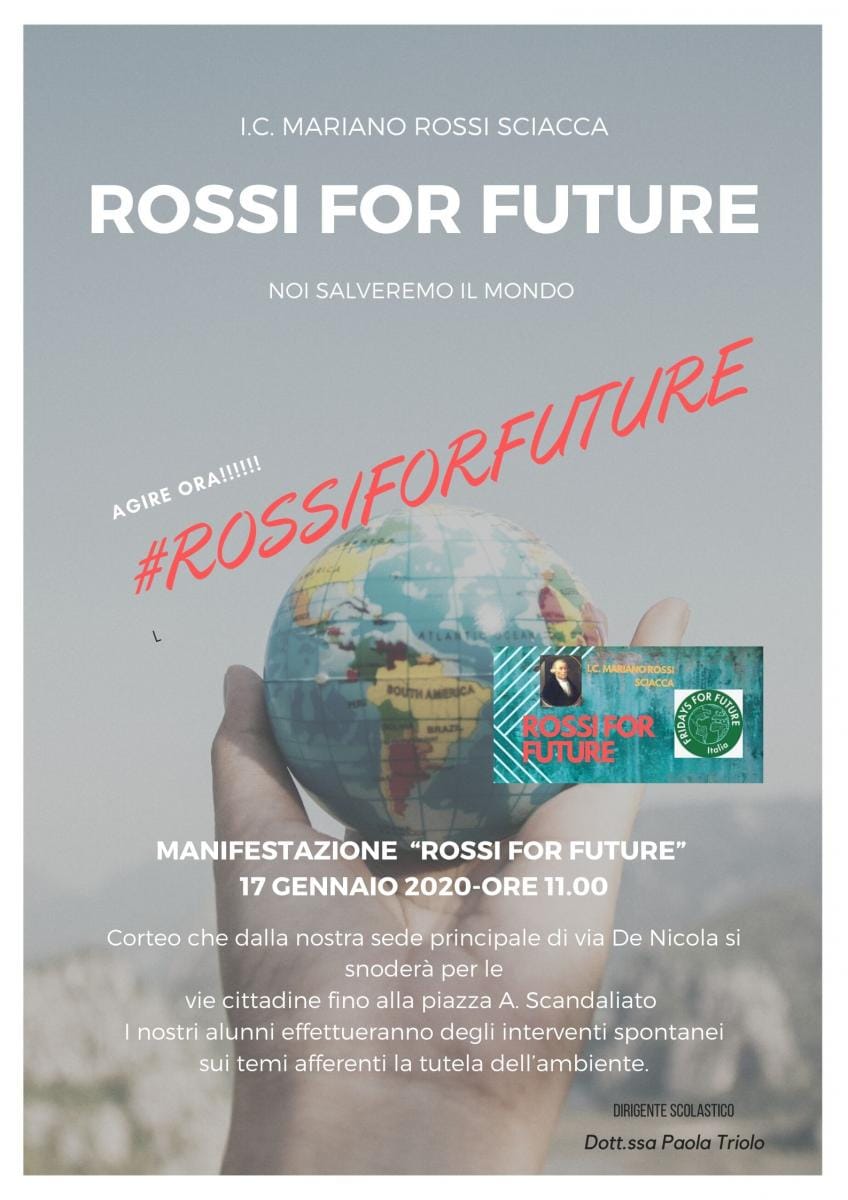 “Rossi for future", corteo studentesco domani in piazza Scandaliato per la tutela dell'ambiente