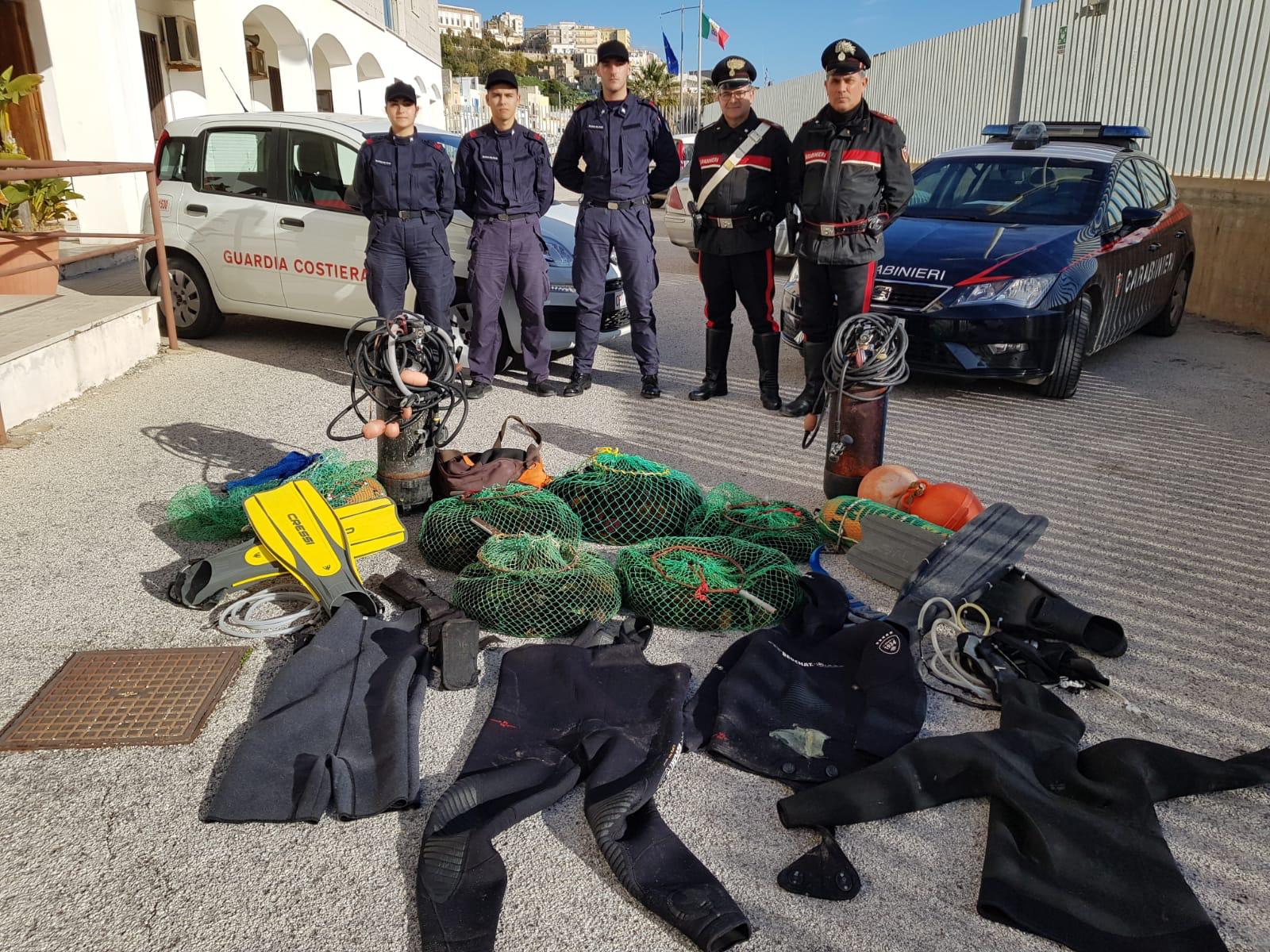 Il mare della Foggia a Sciacca preso di mira per la pesca illegale dei ricci, altri particolari sul sequestro di oggi