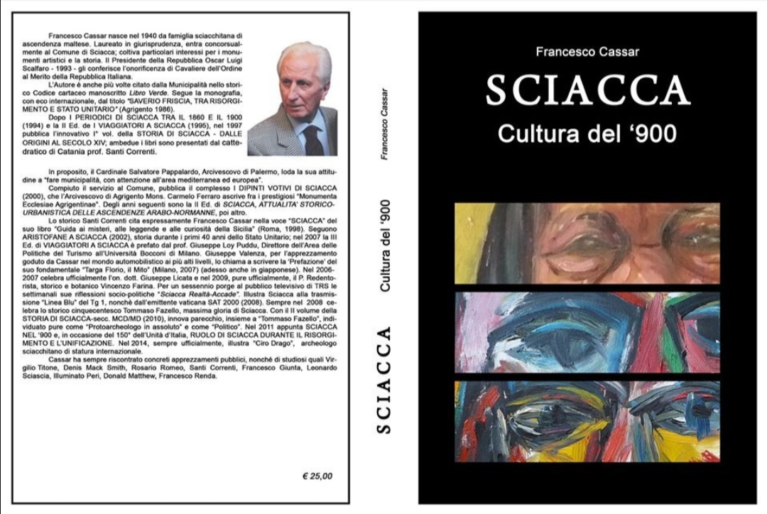 "Sciacca cultura del 900", pronto il nuovo libro di Francesco Cassar