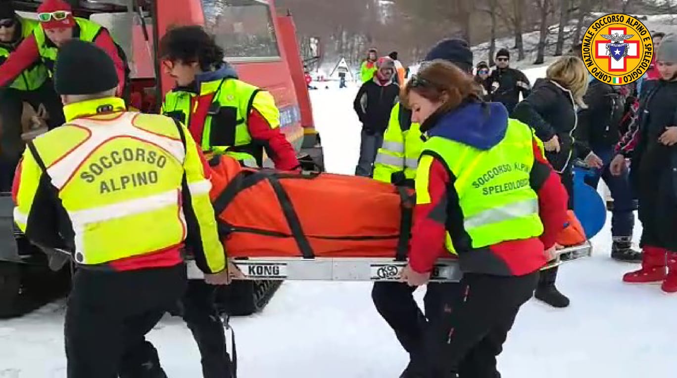 Grave incidente a Piano Battaglia, giovane di 24 anni travolto da uno slittino
