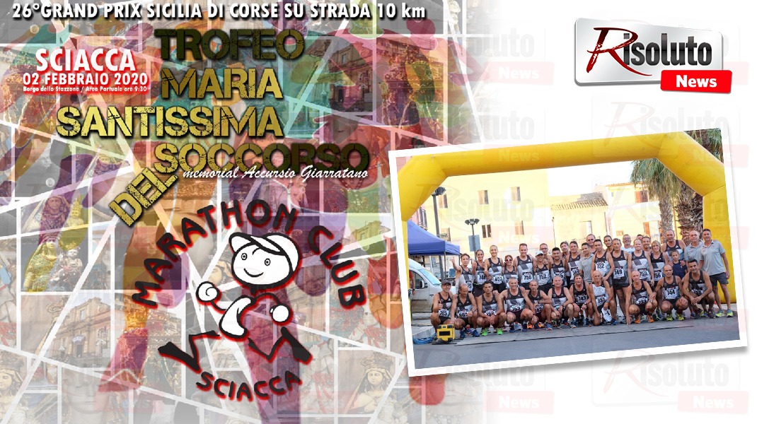 Primo "Trofeo Maria SS. del Soccorso”, al via domenica a Sciacca la 26a edizione del GP Sicilia di corsa 2020