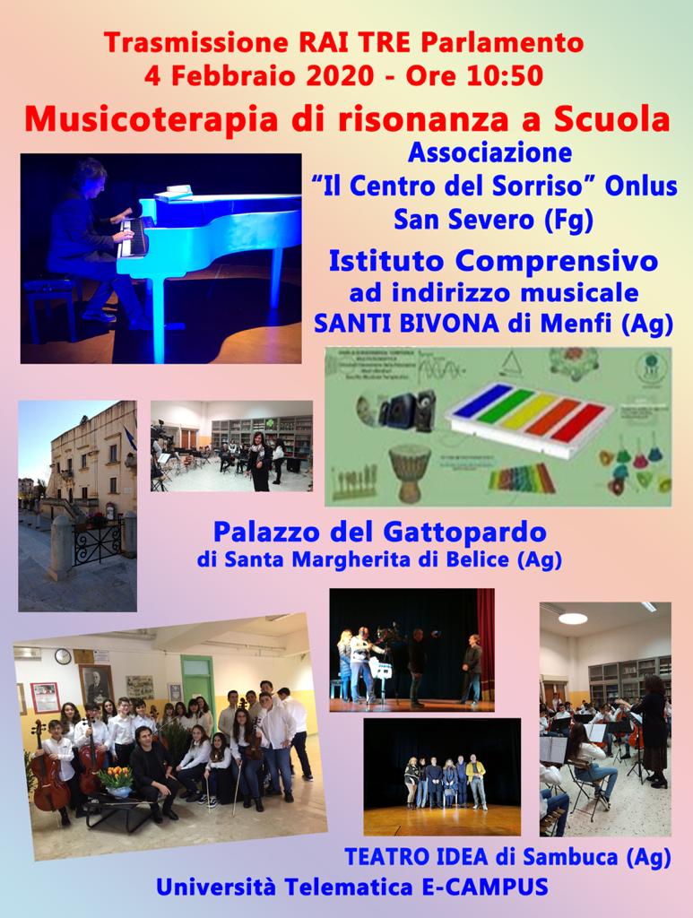 Musicoterapia, martedì 4 febbraio i territori del Belice in onda su Rai 3 Parlamento