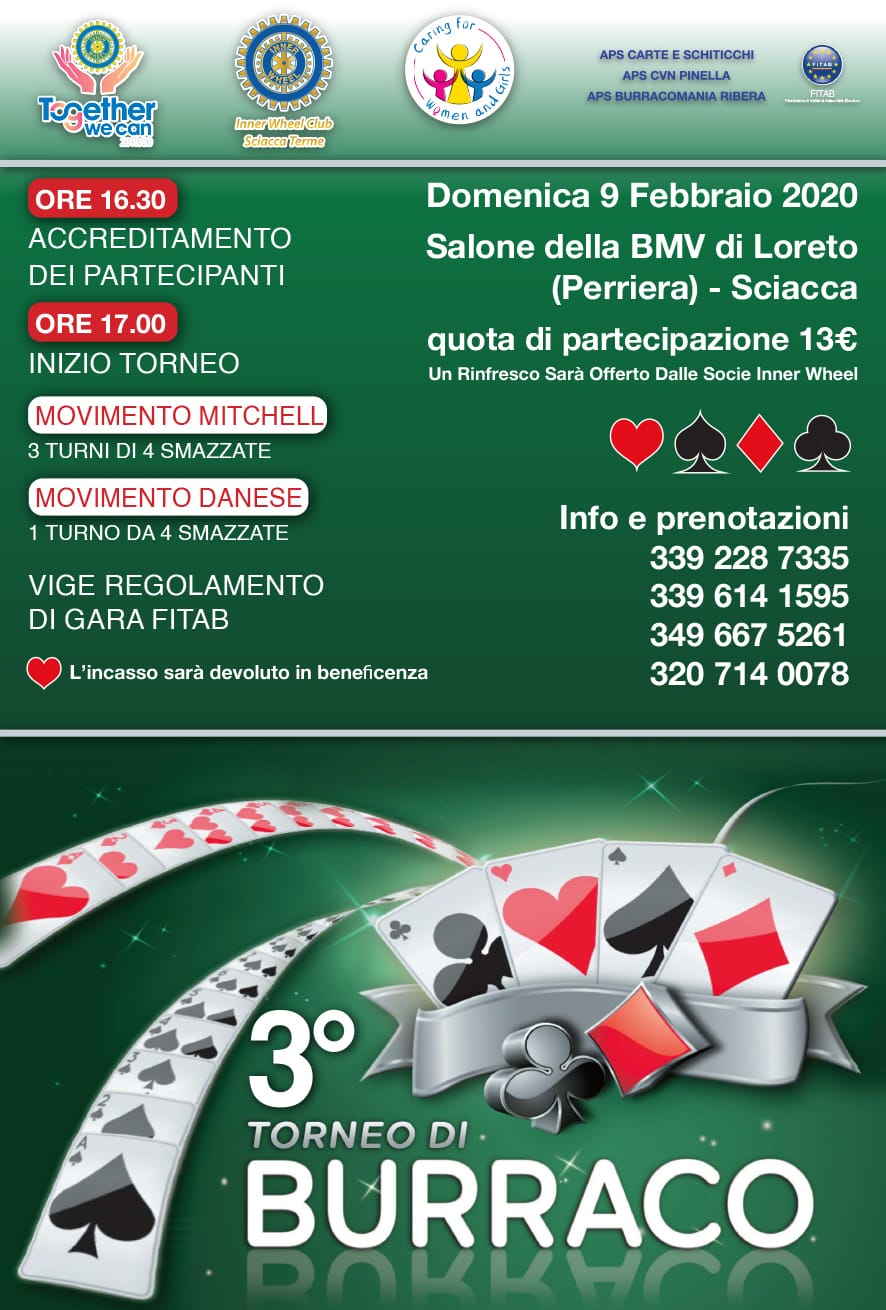 Un torneo di burraco per intervenire in favore dell'Oncologia dell'ospedale di Sciacca