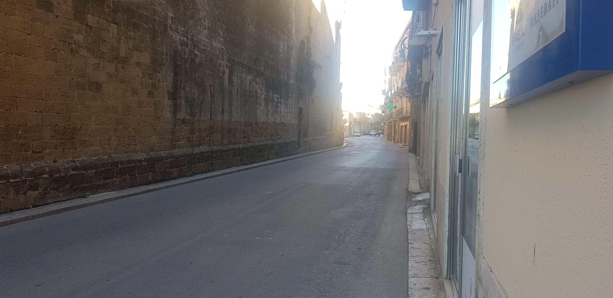 Sciacca, 12 marzo, emergenza Coronavirus: strade sempre più deserte.