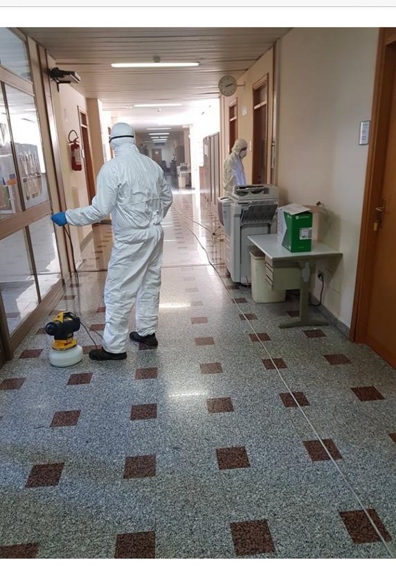 Intervento di sanificazione dell'intero Palazzo di Giustizia di Sciacca