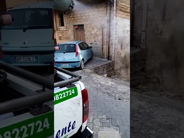 Nuova sanificazione questa sera a Burgio con prodotti donati dal comitato del Venerdì Santo