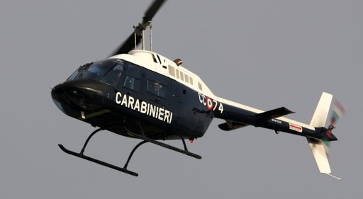 Emergenza, controllo del territorio dei Carabinieri anche con l'ausilio di un elicottero