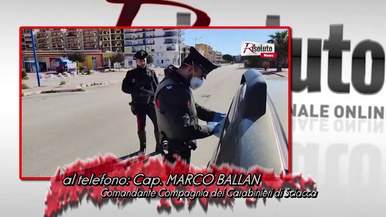 I controlli dei carabinieri, il capitano Ballan: "Più disciplina a Sciacca e nel Belice, nel Riberese c'è ancora qualche problema" (Intervista)