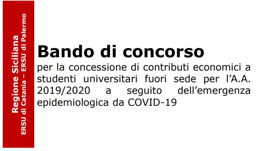 Coronavirus, pubblicato un bando di concorso per l’assegnazione di contributi economici a sostegno degli studenti fuorisede