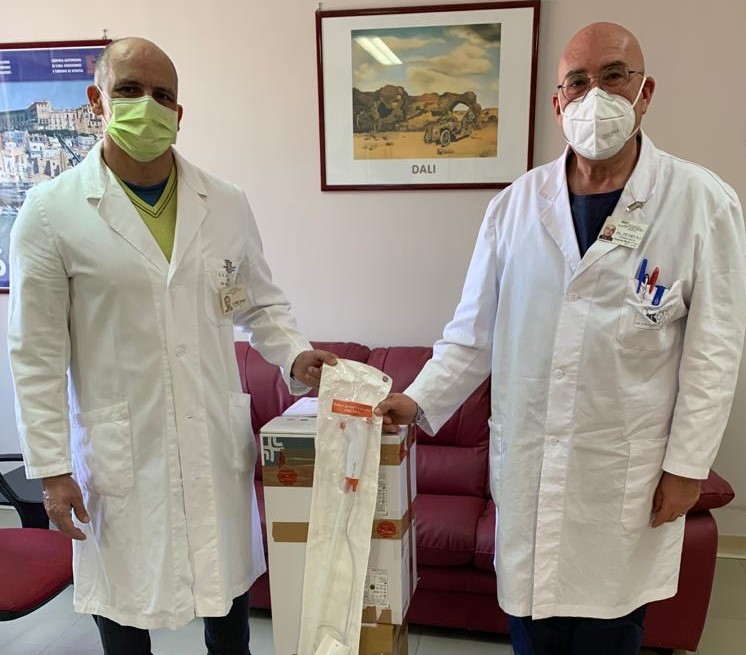 Dieci videobroncoscopi donati oggi all'ospedale di Sciacca dalla Federazione Medici Pediatri di Agrigento