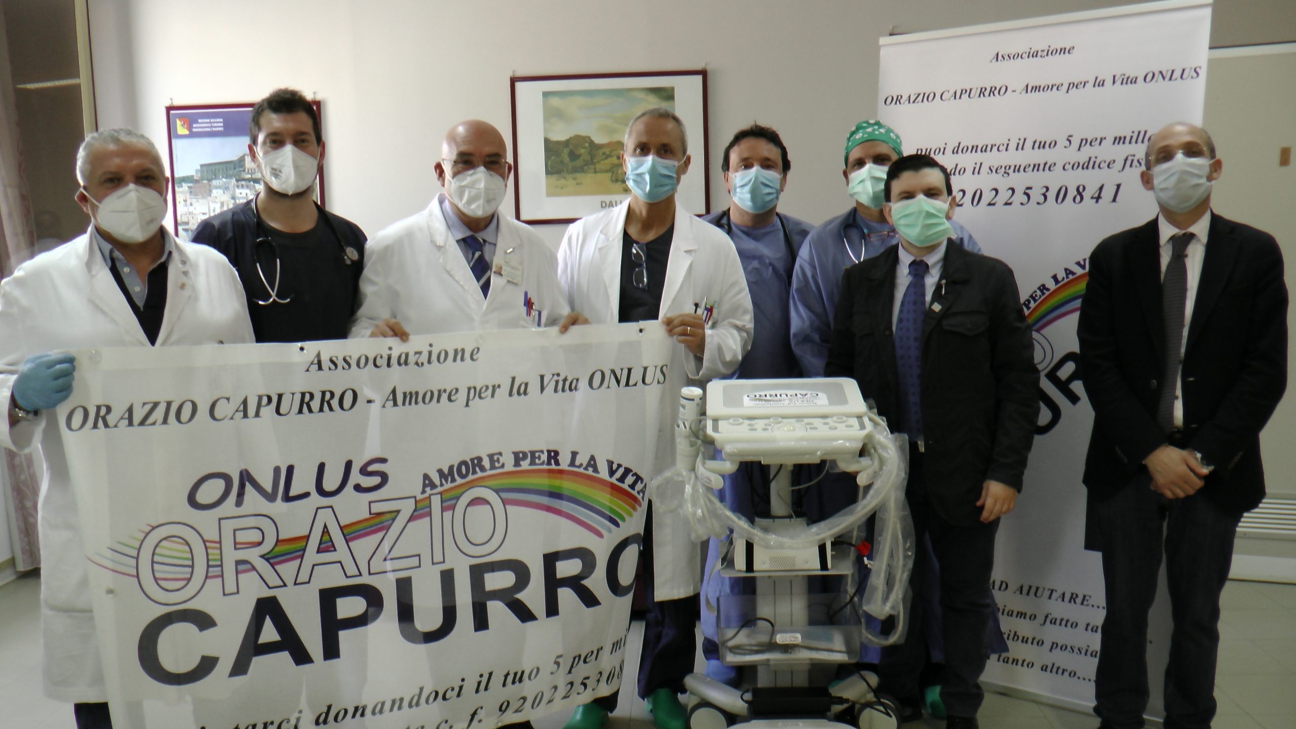La Onlus Capurro  consegna un ecografo di ultima generazione all'ospedale di Sciacca, e' il risultato di una eccezionale gara di solidarietà che potenziera' il nosocomio