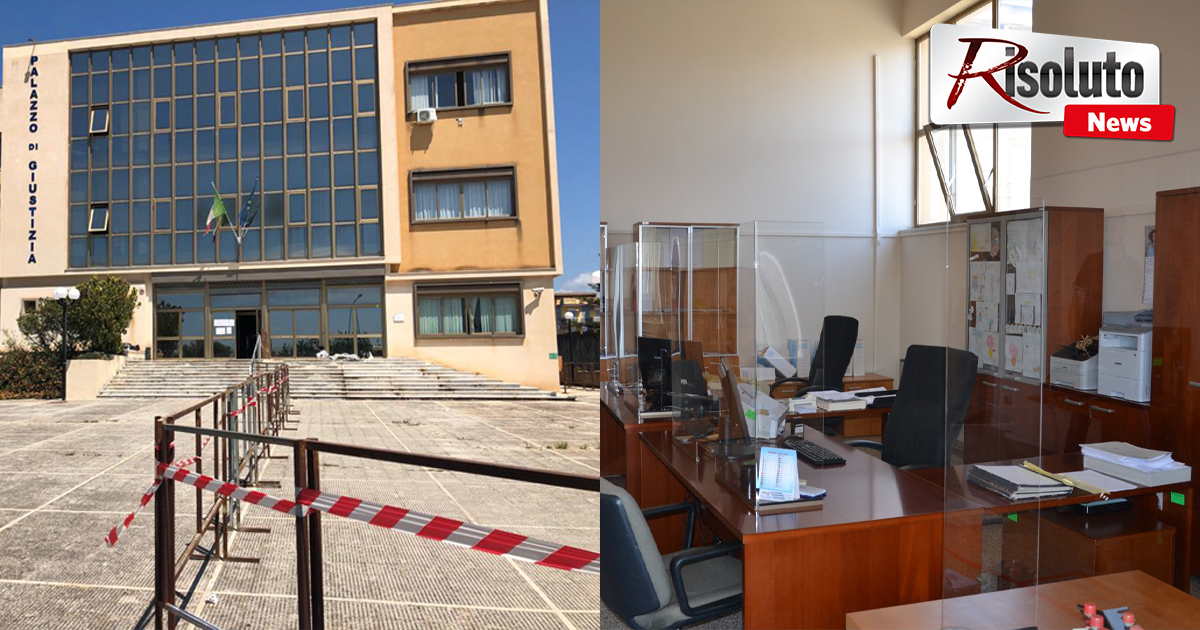 Al palazzo di giustizia di Sciacca da martedì 12 maggio solo con mascherina e dopo il rilevamento della temperatura corporea