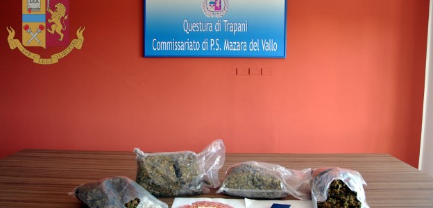 Nascondevano marijuana per un valore di 80 mila euro, arrestate due persone a Mazara del Vallo