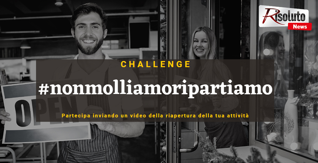 Challenge per la ripartenza di domani, inviateci il video delle vostre attività che riaprono:#nonmolliamoripartiamo ...