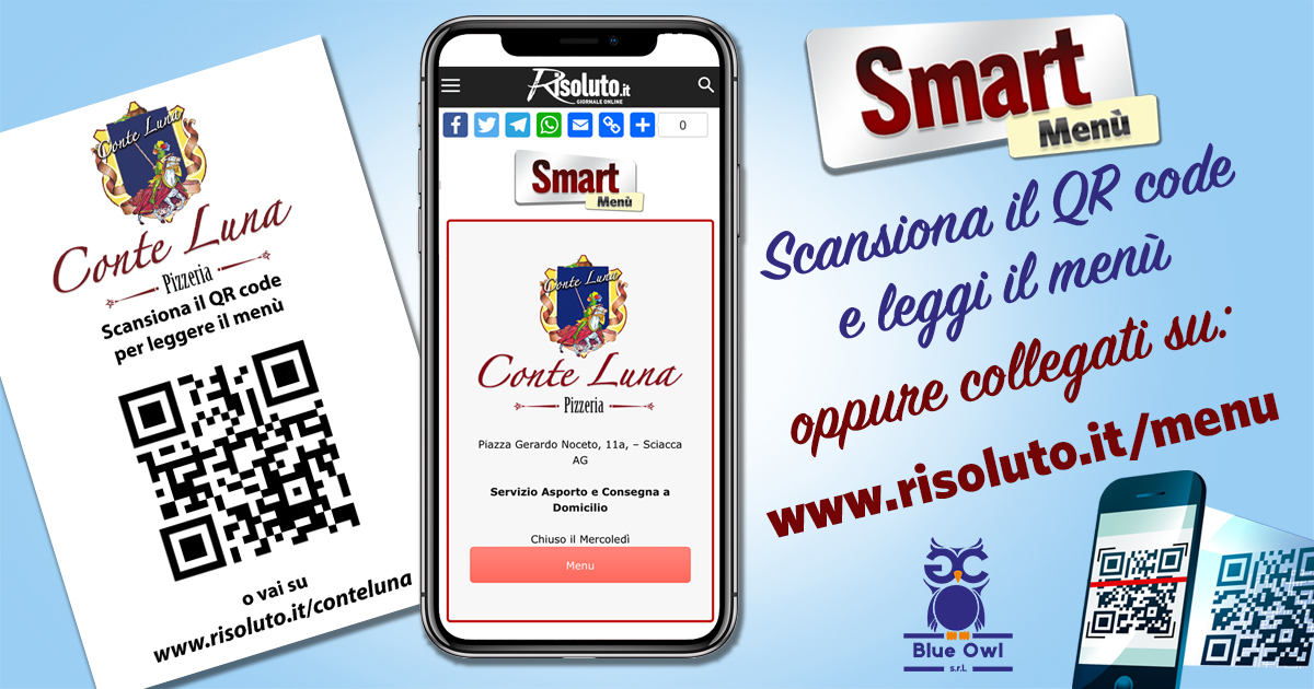 Per le attività ristorative niente carta e menù digitalizzati anche dal sito Risoluto.it