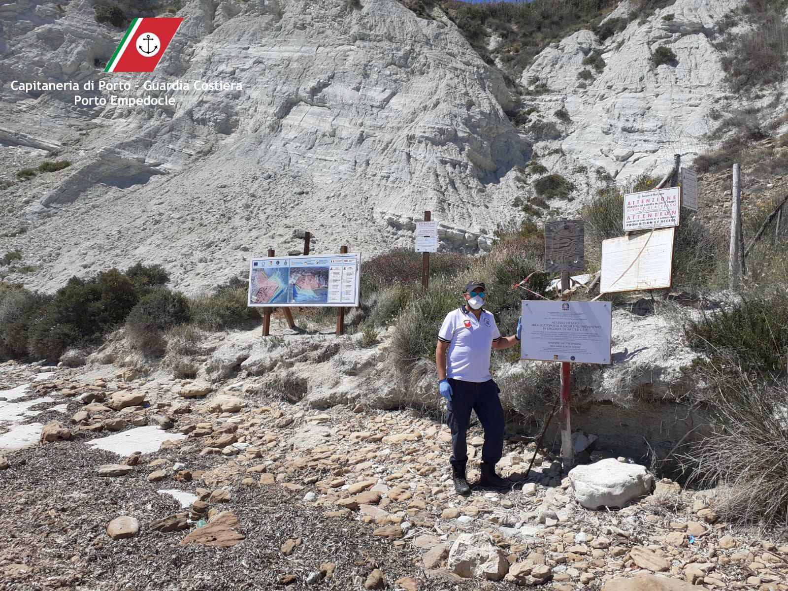 Nove persone sorprese e denunciate a Scala dei Turchi dalla Capitaneria di Porto Empedocle, erano sul sito sequestrato nonostante i divieti