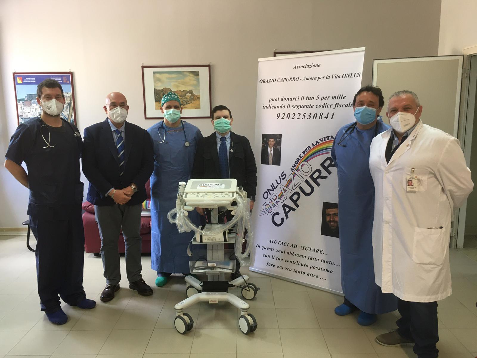 Intervento su una bimba possibile in anestesia locoregionale grazie all'ecografo donato dall'associazione Capurro all'ospedale di Sciacca
