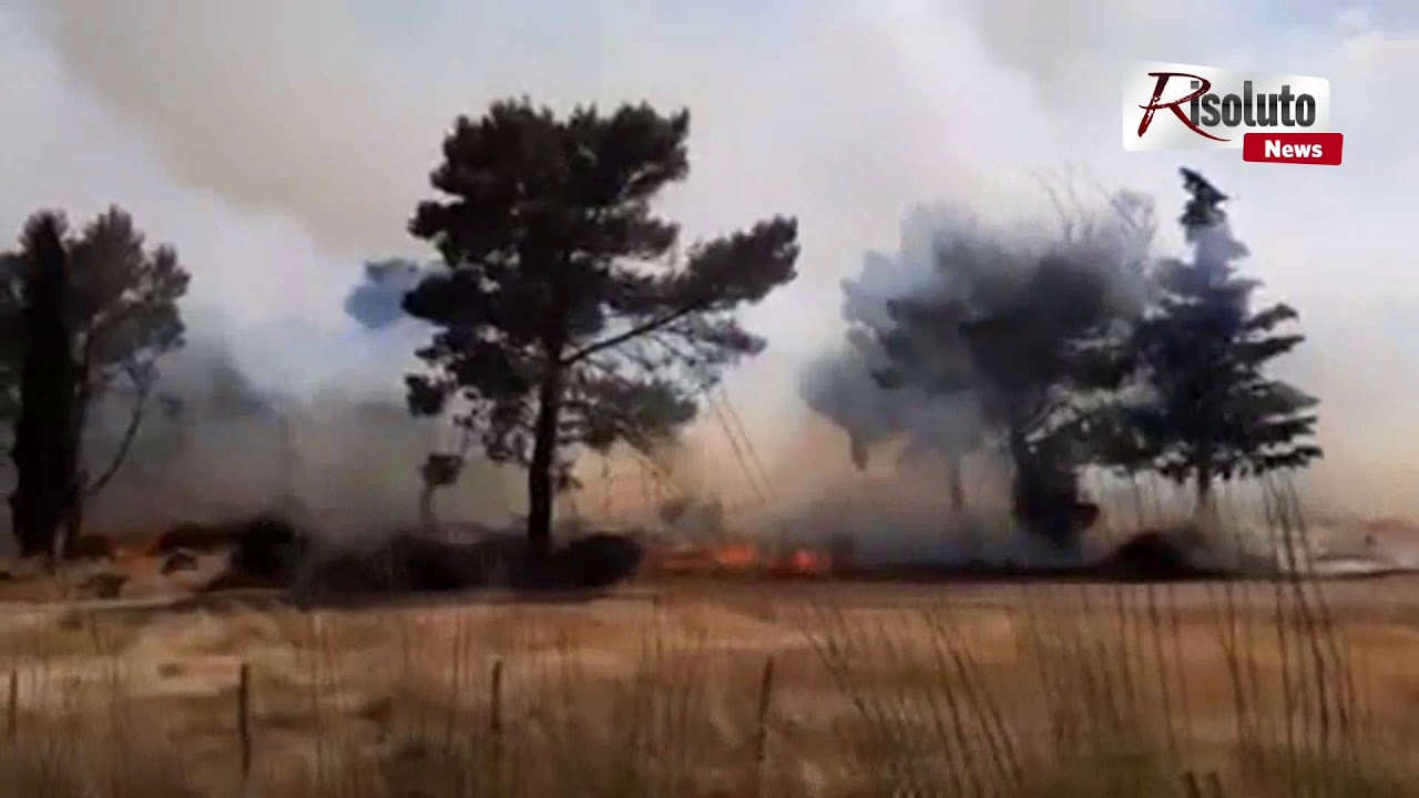 Altri 15 ettari di bosco del Magaggiaro stasera in fumo a Menfi (Video)
