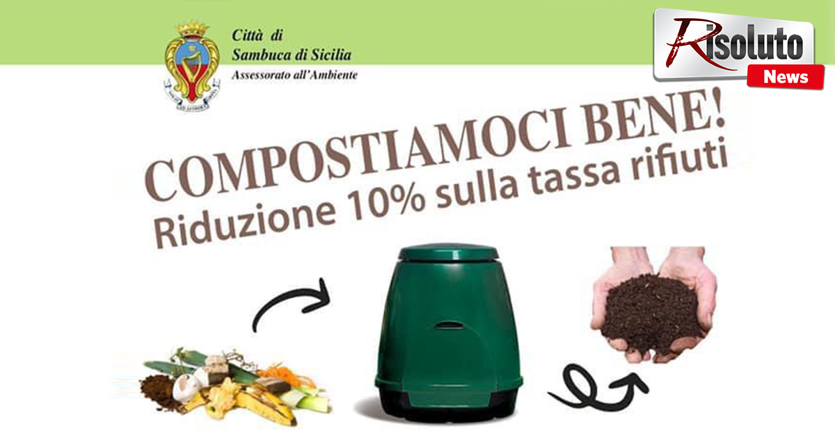 Sambuca accelera sulle compostiere per smaltire la frazione umida dei rifiuti con riduzione della Tari del 10%