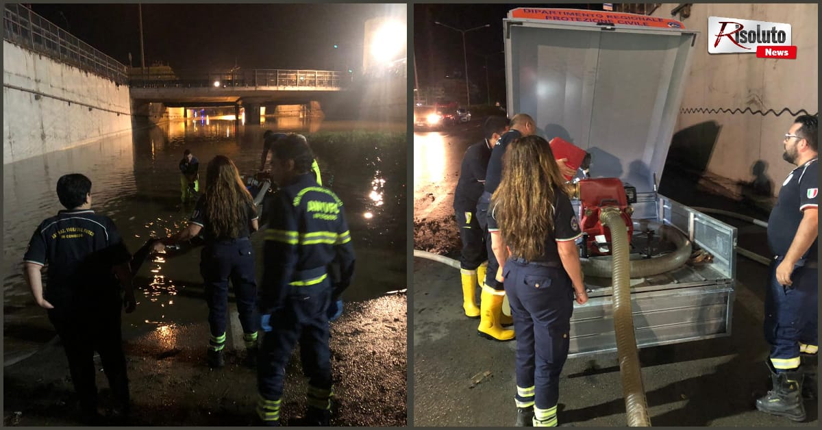 Il dramma di Palermo con due persone morte per annegamento, al lavoro anche i Vigili del fuoco in congedo di Sciacca