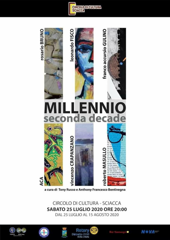 Si inaugura sabato, a Sciacca, la mostra "III Millennio. Seconda Decade - Generazioni a Confronto" a cura di Tony Russo e Anthony Francesco Bentivegna