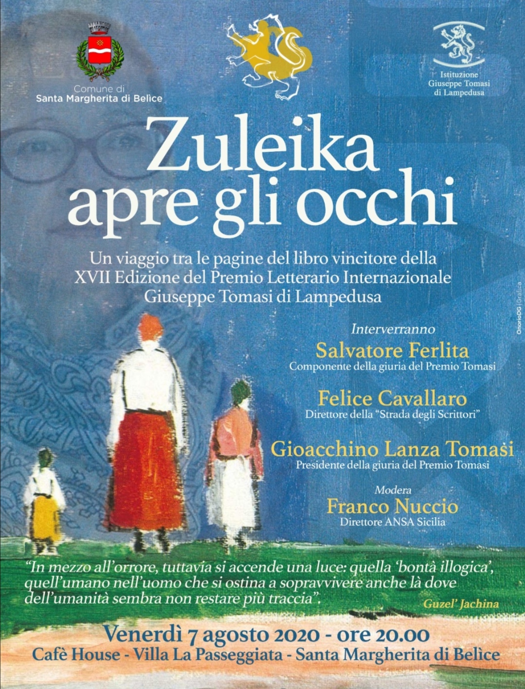 Santa Margherita, venerdì 7 agosto presentazione del libro vincitore del Premio Tomasi di Lampedusa