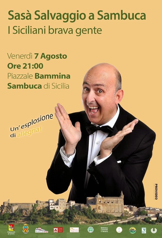 Estate a Sambuca, stasera teatro e venerdì si ride con Sasa’ Salvaggio