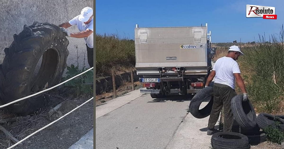 Copertoni pista ciclabile Menfi
