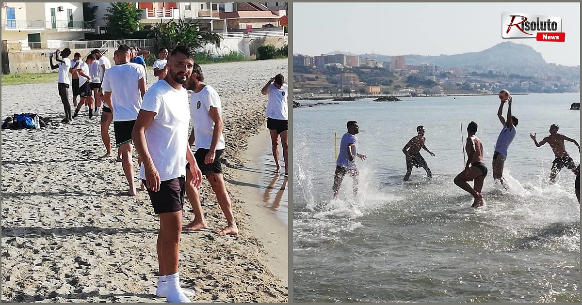 Oggi per lo Sciacca seduta di allenamento in spiaggia, il 26 agosto amichevole a San Vito Lo Capo