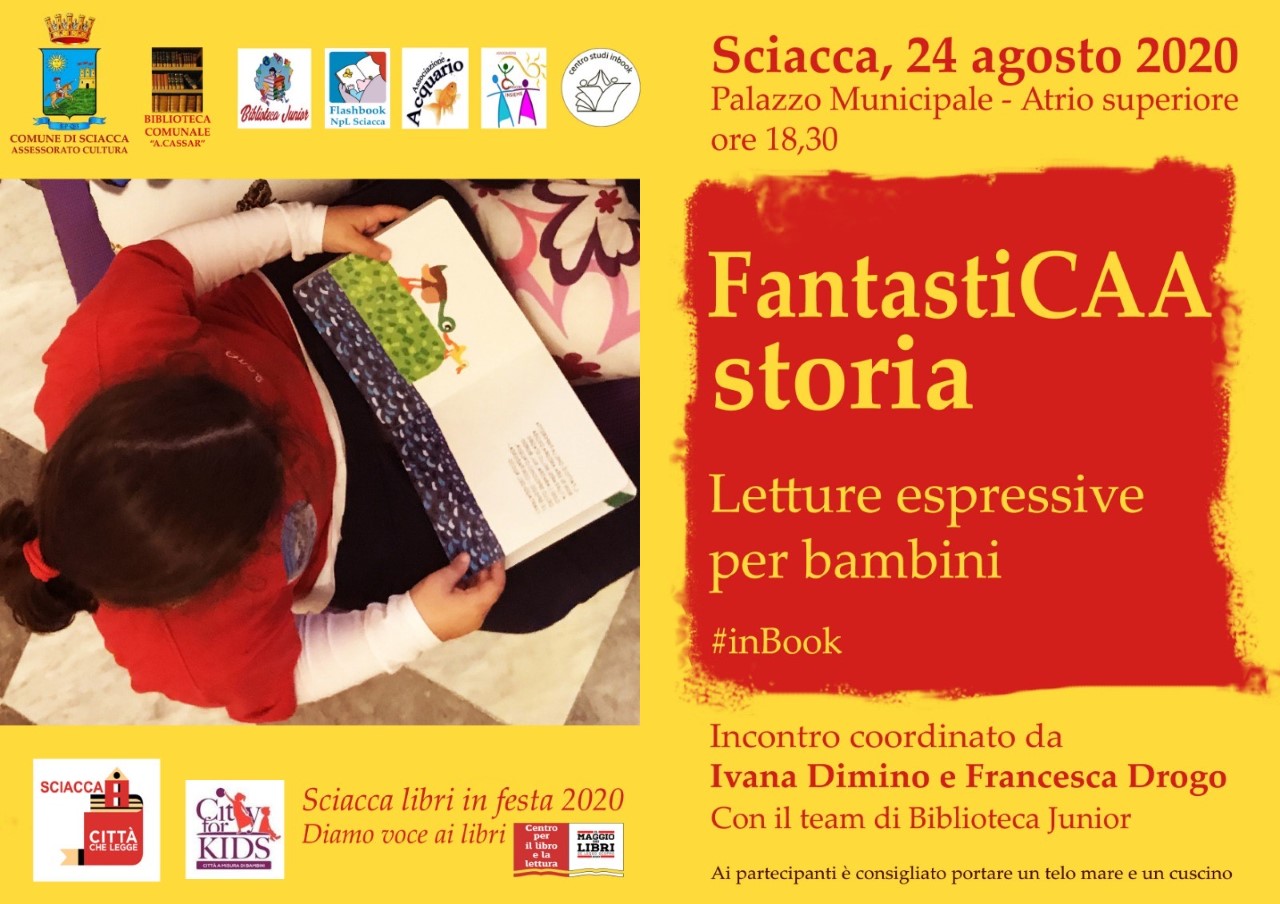 Letture espressive per bambini, incontro oggi pomeriggio nell'Atrio del Comune di Sciacca