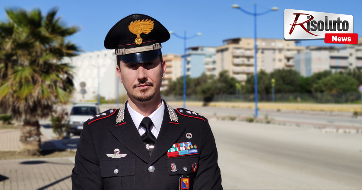 Il saluto del capitano Ballan alla compagnia dei carabinieri di Sciacca