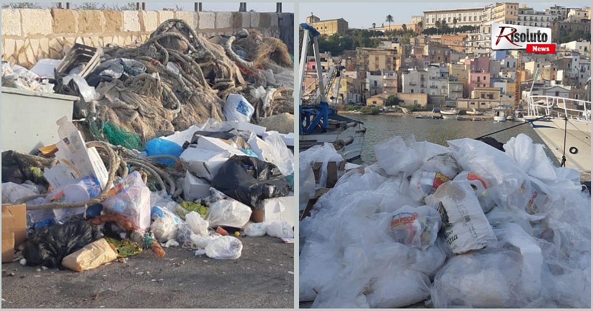 Ancora polistirolo e rifiuti provenienti dall’attività legata alla pesca al porto di Sciacca, insorge Marinello