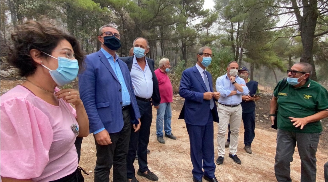 Incendi: sopralluogo di Musumeci ad Altofonte