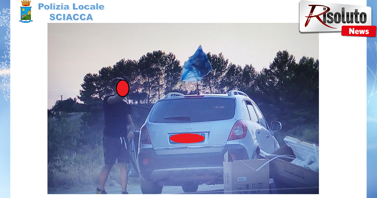 Multe in arrivo grazie alle telecamere per chi abbandona i rifiuti a Sciacca, partita una nuova raffica di verbali (Foto)