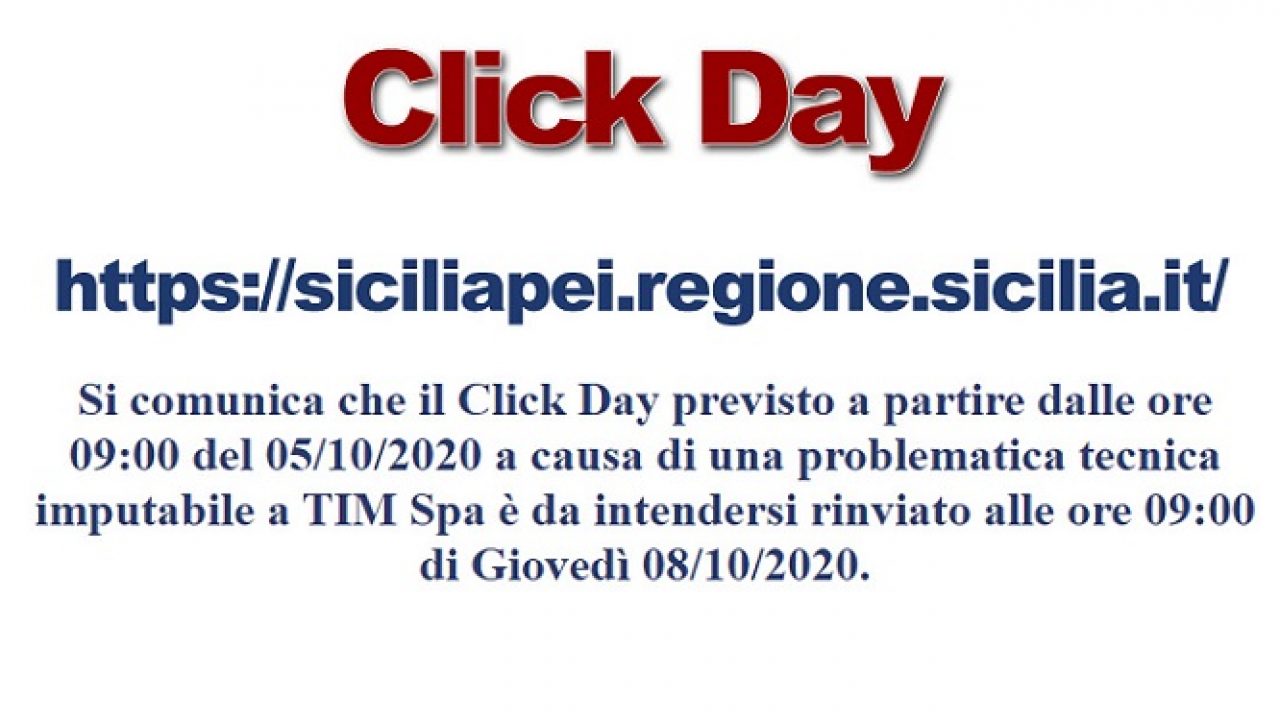 Click day del bonus Sicilia, Musumeci intende chiedere risarcimento danni alla Tim