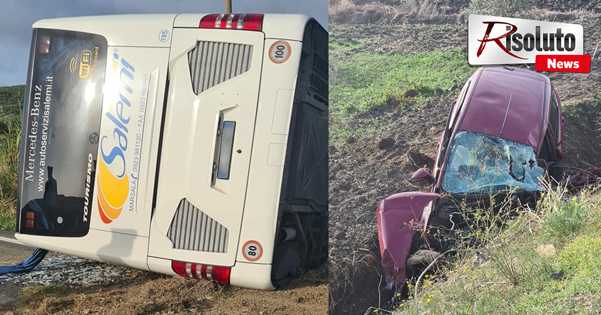 Grave incidente sulla strada per Santa Ninfa, coinvolto un autobus di linea della Salemi. Una vittima e due feriti