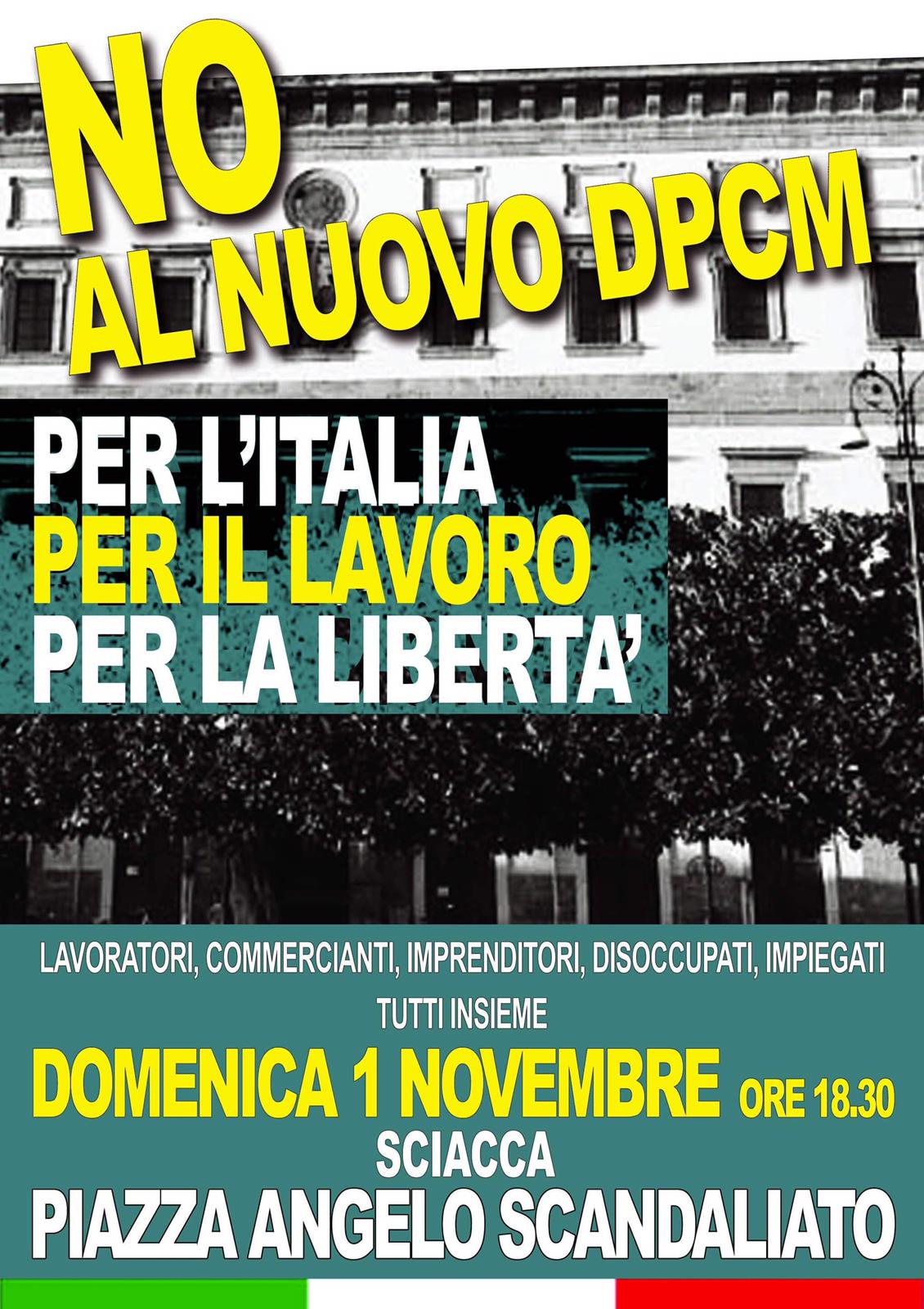 Protesta contro il Dpcm anche a Sciacca, domenica scendono in piazza i lavoratori colpiti dalle misure restrittive