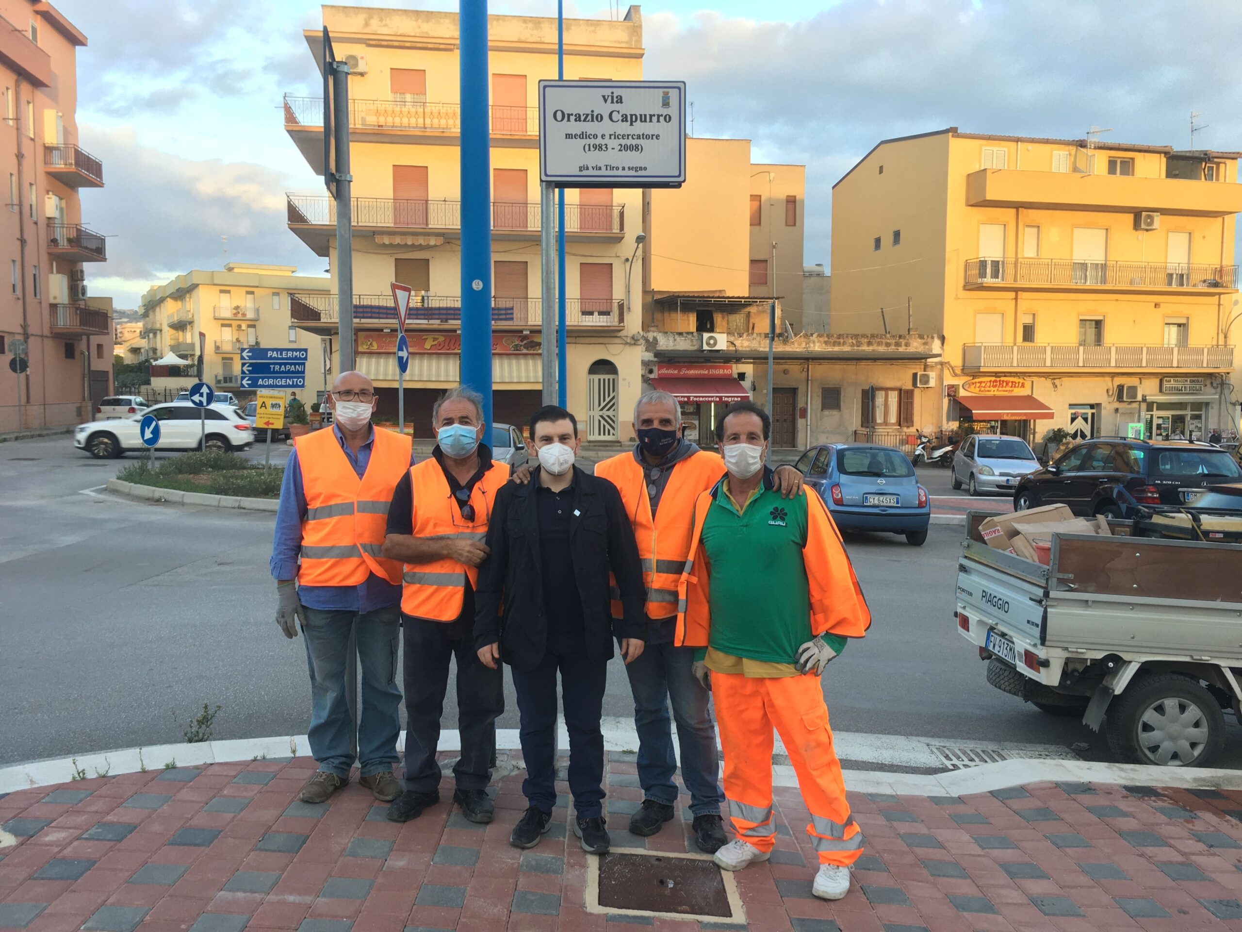 E' via Orazio Capurro anche la prosecuzione del tratto che collega via Sciascia a via Segni, ieri la collocazione delle targhe viarie