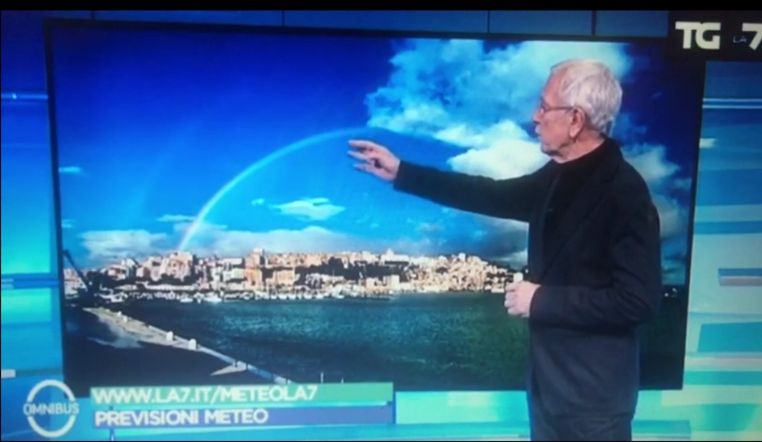 L'arcobaleno su Sciacca mostrato su Tg La7 (Video)