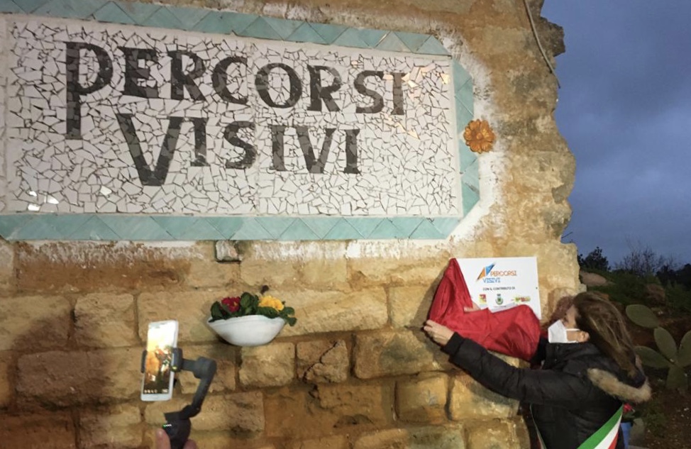 Inaugurato stasera a Montevago il museo open air “Percorsi visivi”