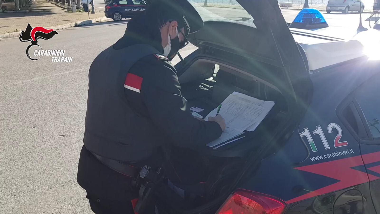 Sicilia in "zona rossa": i carabinieri di Trapani intensificano i controlli, sanzionate più di 50 persone