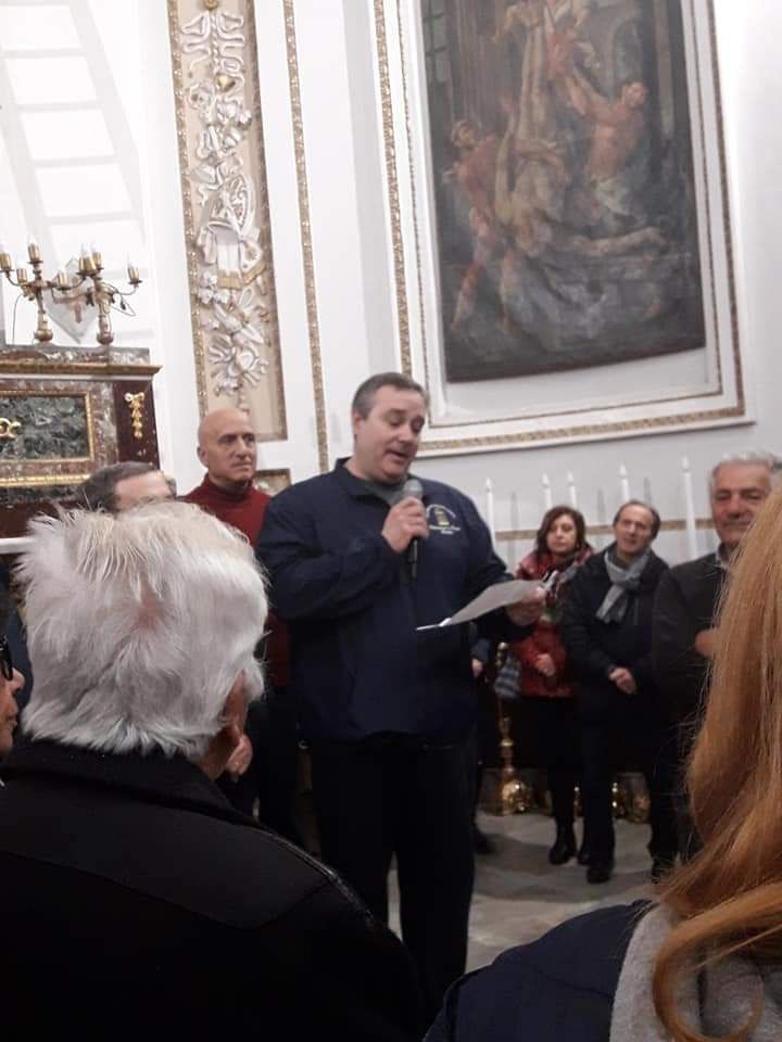 Riconoscimento a Kenny Palazzolo, presidente della  Madonna del Soccorso Society di Boston