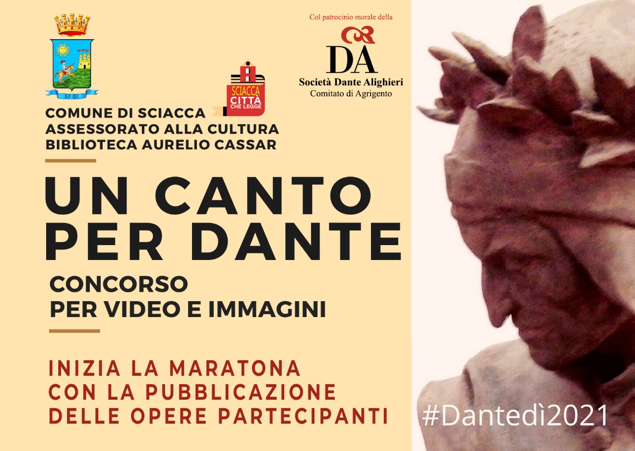"Un canto per Dante", concorso per video e immagini della biblioteca Cassar di Sciacca