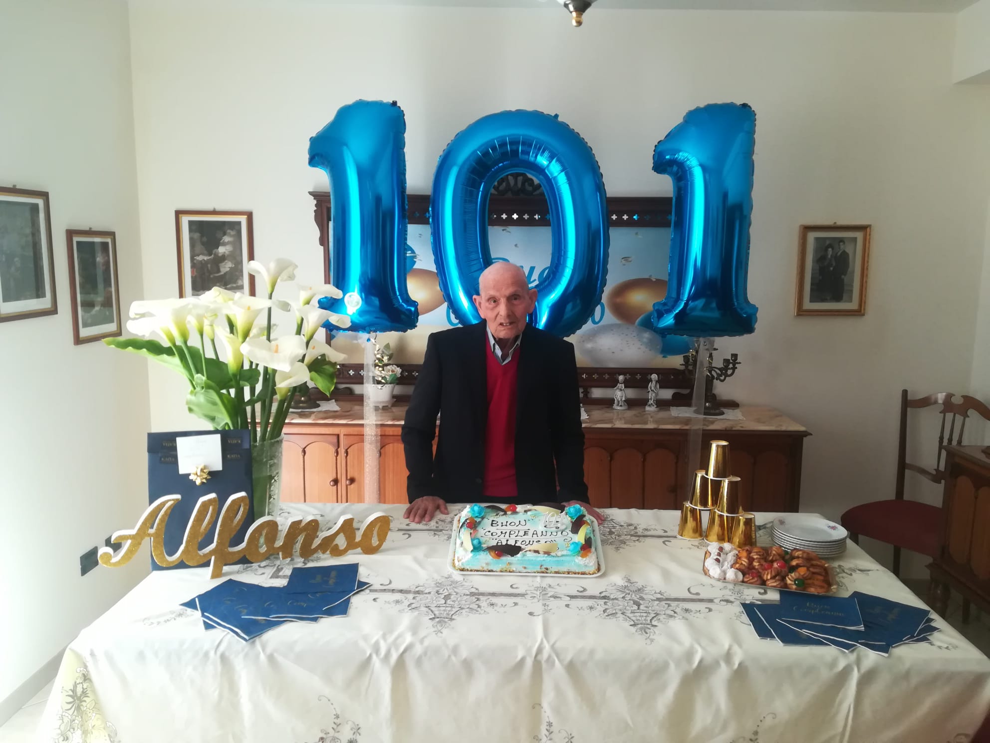 Nonno Alfonso di Menfi festeggia 101 anni
