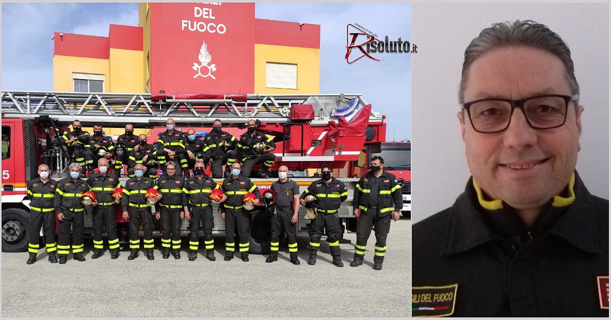In pensione dopo 38 anni di servizio il capo distaccamento dei Vigili del Fuoco di Sciacca, Leonardo Augello