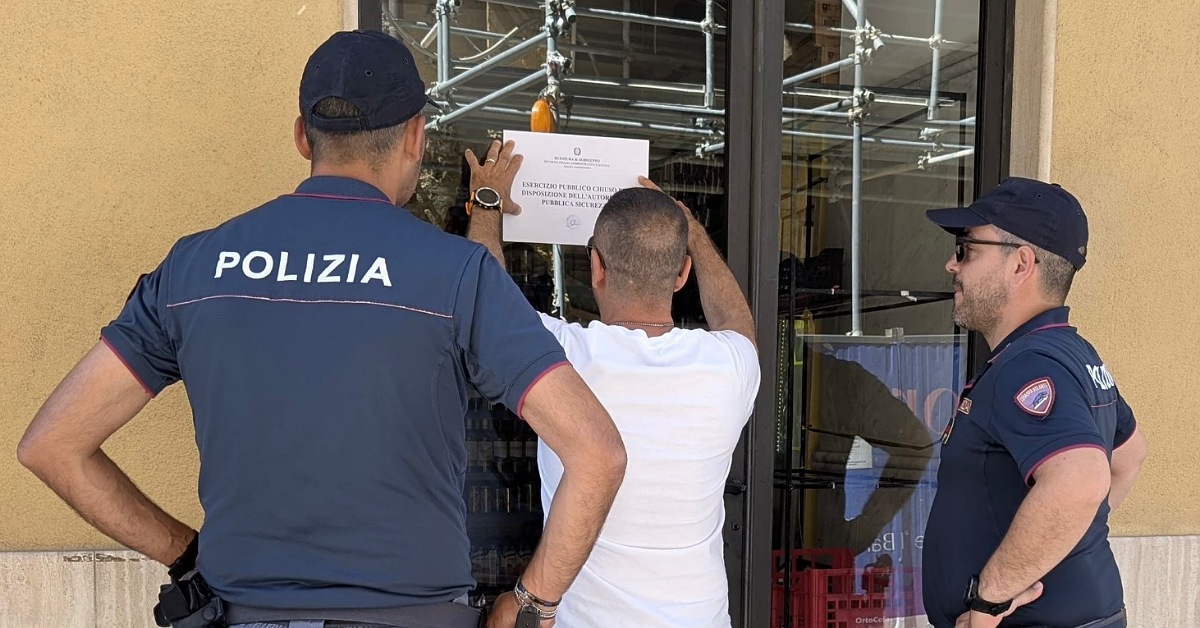Ordine pubblico ad Agrigento, chiuso per 15 giorni un locale: alcol venduto anche a minori