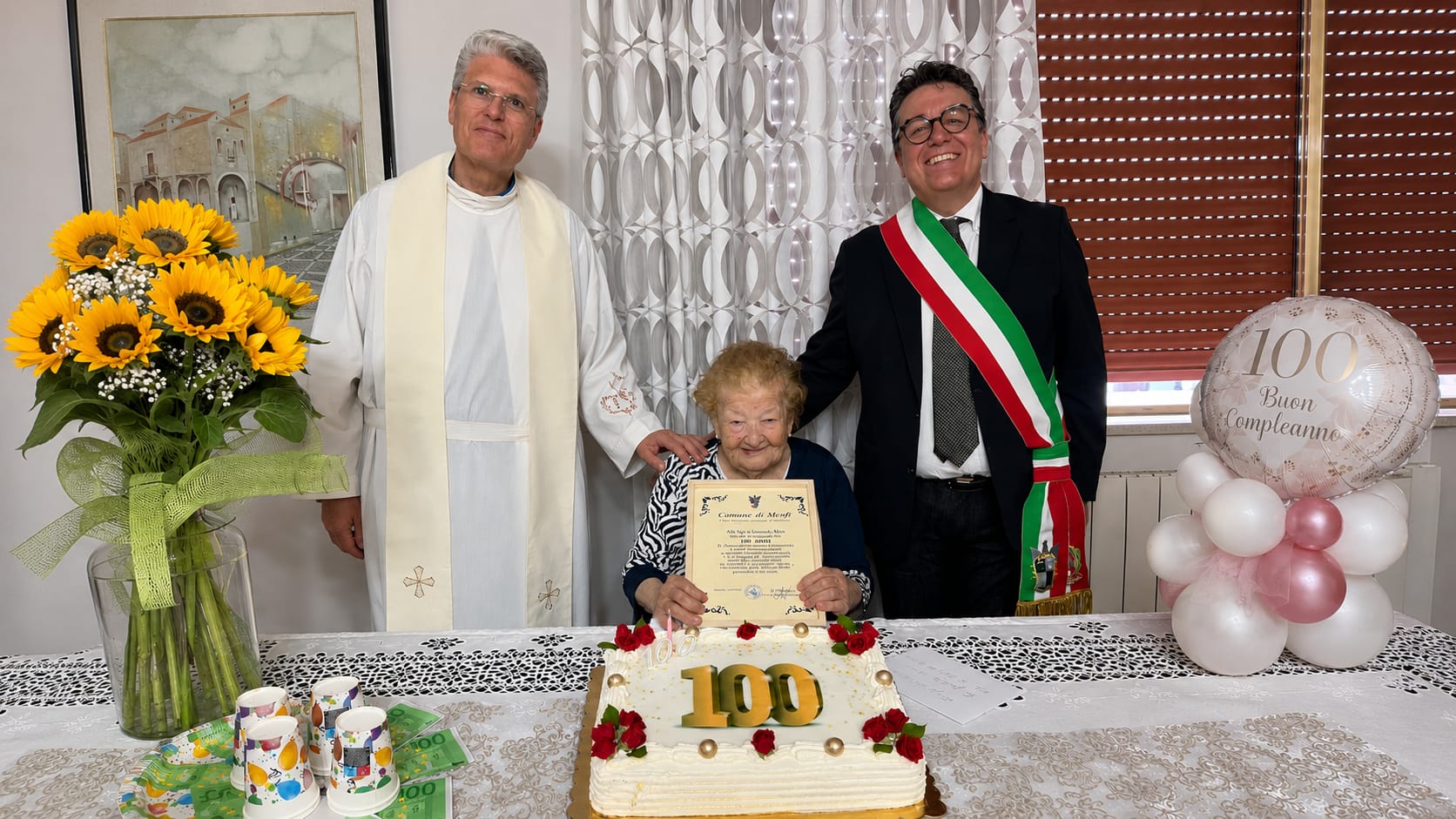 Menfi in festa per i 100 anni di nonna Dina Alesi