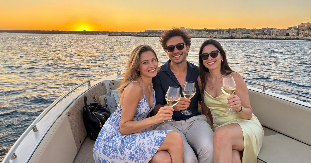 Aperitivo al tramonto in barca a Sciacca: l’esperienza da prenotare prima che finiscano le fasce migliori